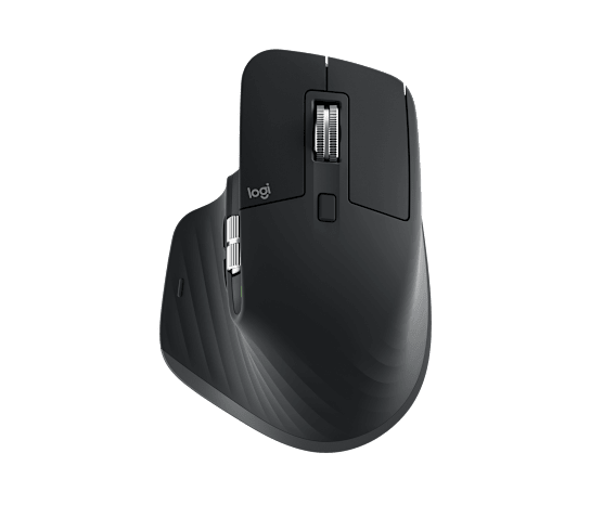 Black Logitech MX Master 3S Bluetooth Edition wireless mouse