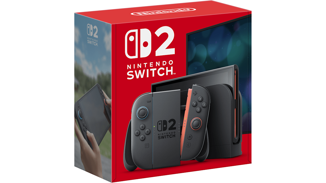 Nintendo Switch 2 system with console, Joy-Con 2 controllers, and dock